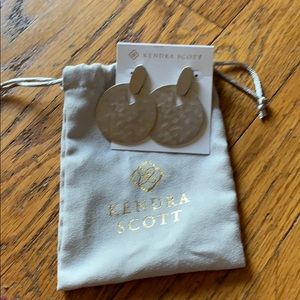 Kendra Scott Silver Hammered Earrings